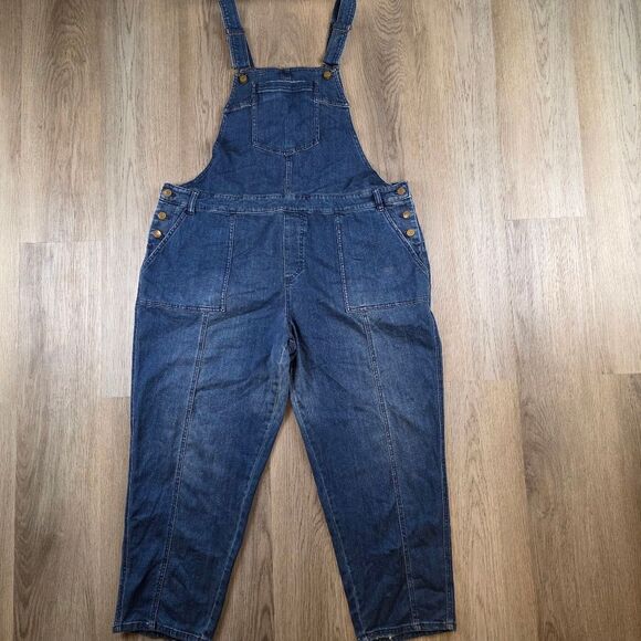 Anthropologie Pilcro And The Letterpress Denim Overalls Size 20W Plus - Picture 2 of 9